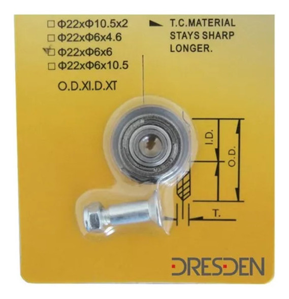 Rodel De Cortador De Pisos 22 Mm X 6 Mm P/ Hessen 1