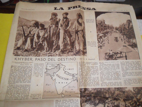 La Prensa 1960 Khyber Karachi Otto Lutz Leguizamon Seccion 1