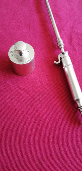 Puntero De Fumigadora Ant. Bronce Y Pesa 1 Kg  Y Pesa 500 Gr 1