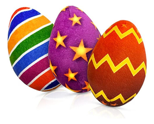 Peclot Paquete De 3 Juguetes De Pascua Para Perros, Huevos D 0