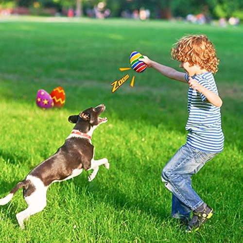 Peclot Paquete De 3 Juguetes De Pascua Para Perros, Huevos D 1