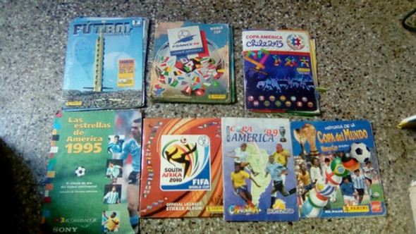 Colección Álbum Figuritas Fútbol Antiguos Varios Lote De 7 0
