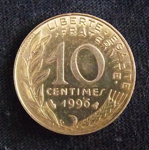 Francia 10 Centimes 1996 Excelente Km 929 0