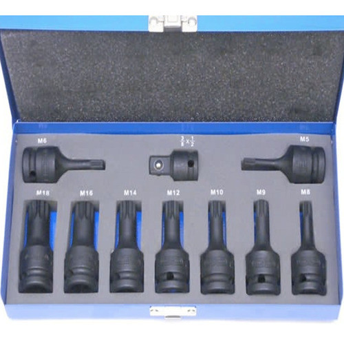 Set 10 Puntas Multiestriadas Impacto Molybdeno - Gd Tools 0