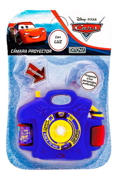 Cars Camara Proyector Disney Pixar Rayo Macqueen Azul Ditoys 1