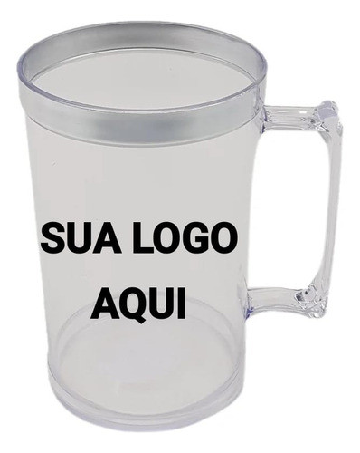 100 Caneca De Chopp C/borda Personalizada 500ml R1234b. 0