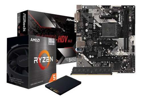 Pc Gamer Amd Ryzen 5 5600g 8gb 120gb Ssd Gabinete Gamer 1