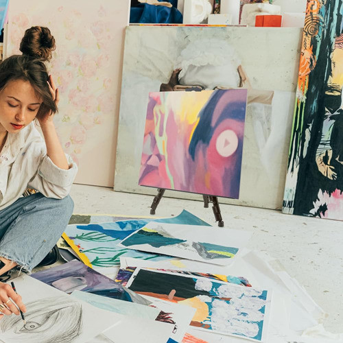 Huazi Art Caballete Soporte Para Lienzo 2pack Exhibición Art 1