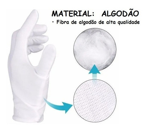Luva De Algodão Para Trabalho Com Moedas, Jóias, Fotos 1
