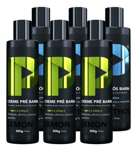 Kit Creme Pré E Pós Barba Play Barber Prepara E Limpa 6 Unid 0