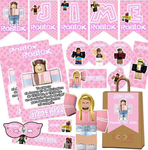 Kit Imprimible Candy Bar Roblox Nena Personalizado 0