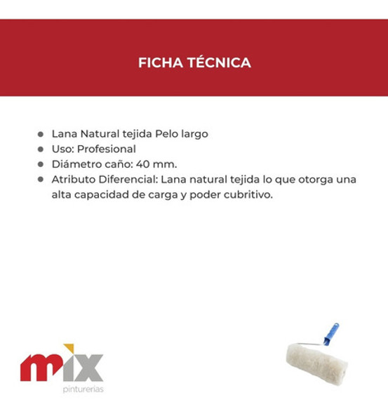 Rodillo El Galgo Multiuso Lana Natural Nº 17 - Mix 1