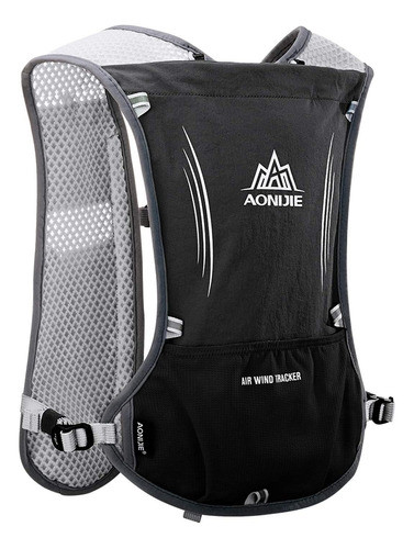 Mochila Senderismo Impermeable Ligera Negra Chaleco 5l 0