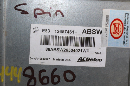 Ecu Modulo Inyeccion Chevrolet Spin 1.8 Absw Origin 4448660 1