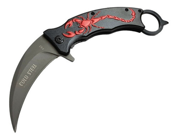 Cuchillo Tactico Kerambit Negro Plegable Zona Obelisco 0