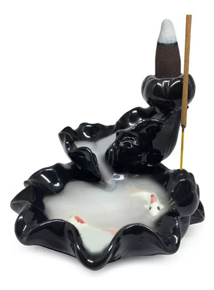 Incensário Cascata Fumaça Carpa + 5 Incensos Cone 1 Incensário Cascata Fumaça Carpa + 5 Incensos Cone 1