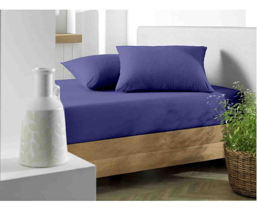 Lençol Avulso Queen Especial 235x275 Azul Marinho Soft 0