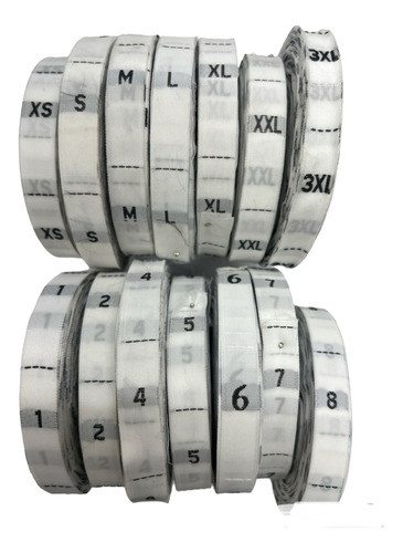 Talles Bordados Para Ropa. Fondo Blco-letra/núm.negro 20 M 0