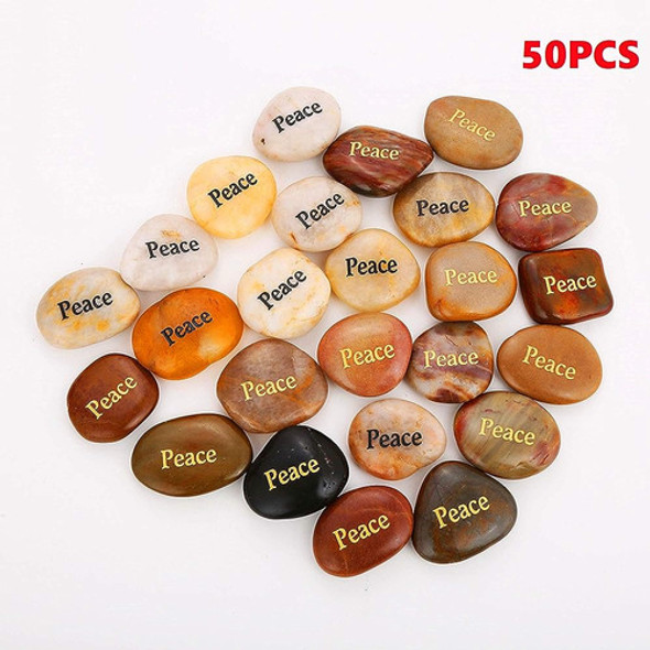 Rockimpact 50pcs Paz Paz Piedra Grabada Regalos Inspiradores 1