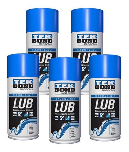 5 Unid Spray Desencravante Engrenagens 300ml / 180g 0