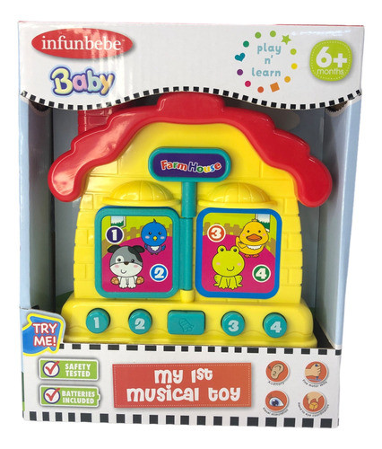 Casita Didactica Infunbebe Con Luz Y Sonido Bebes +6m 1