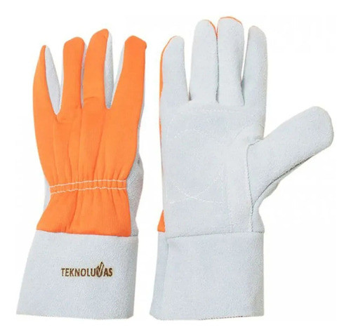Kit 10 Luva De Raspa Florestal Punho 07 - Teknoluvas 0
