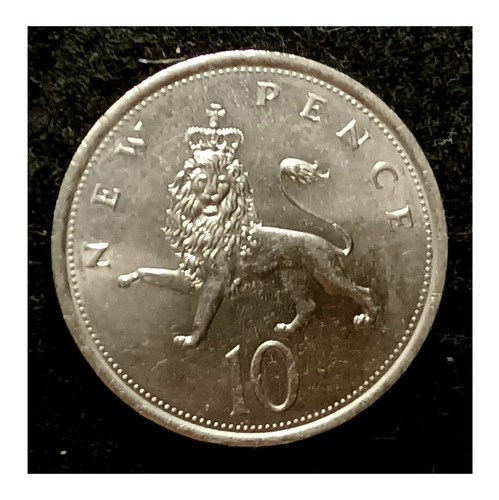 Gran Bretaña 10 Pence 1980 Sin Circular Km 912 0