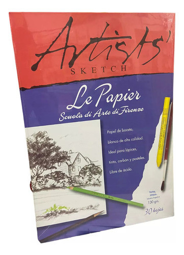 Bloc Boceto 140g Le Papier  35 X 50 Artist 30 Hojas 0