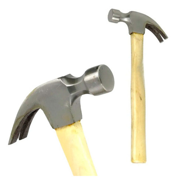 Martelo Unha Com Cabo De Madeira Em Aço Ferramentas 500g 0 Martelo Unha Com Cabo De Madeira Em Aço Ferramentas 500g 0