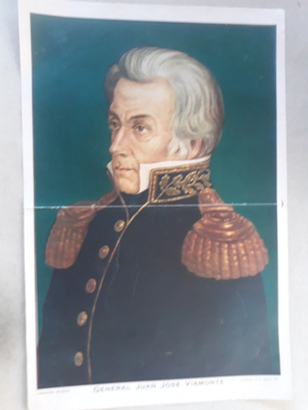 Antigua Lamina Coleccion Billiken General Juan Jose Viamonte 0