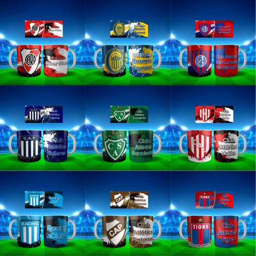Plantillas Sublimar Tazas Futbol Argentina Primera A 28 Eq. 1