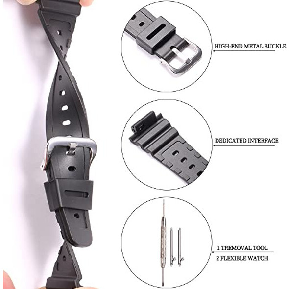 Malla Para Reloj Casio G-shock Ga-2100 Negro/ Silver 1