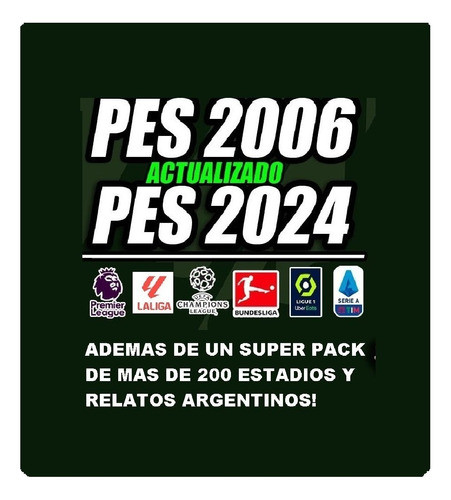 Pes 6 Actualizado A 2024 Pc + Estadios  Digital Tenelo Hoy 0