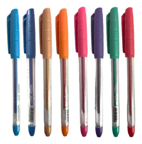 Caneta Esferográfica Gel Glitter 1.0mm Cores Sortidas | Brw 0