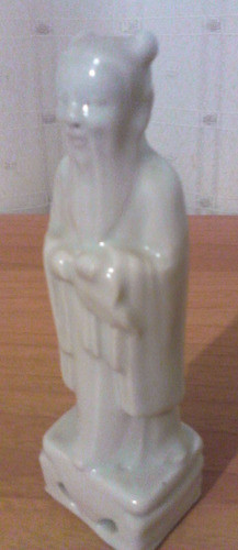 Antigua Figura Blanc De Chine Sabio Oriental Pocelana China 1