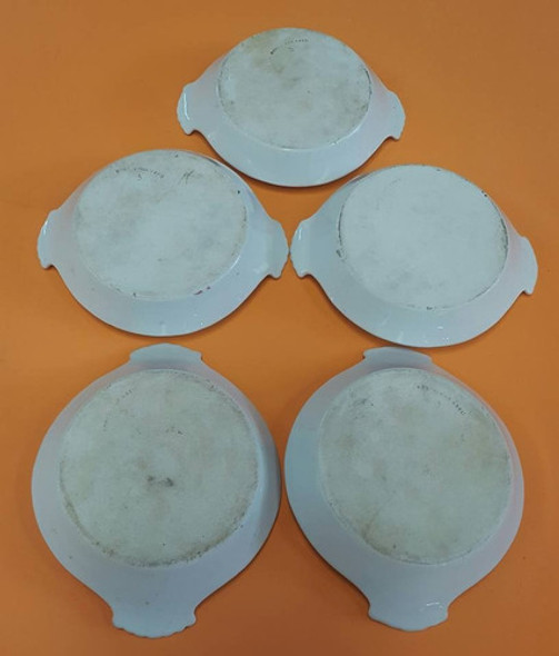 Juego De 5 Platos Antiguos Franceses | Florales 1