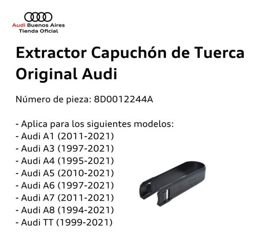 Gancho Extractor De Capuchón Audi A7 Sportback 2011 Al 2021 1