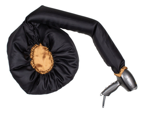 Touca Difusora Cetim Preto Com Dourado 0