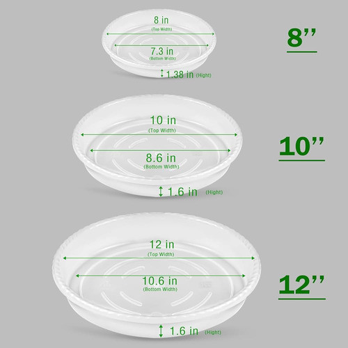 Platillos De Plantas Supking 9 Paquetes De 8 Pulgadas, 10 Pu 1