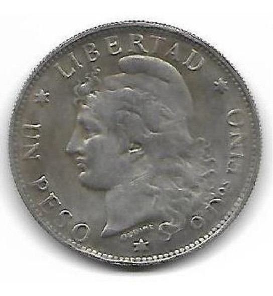 Moneda  Argentina 1 Patacon 1883 Replica Alpaca/plata Palerm 1