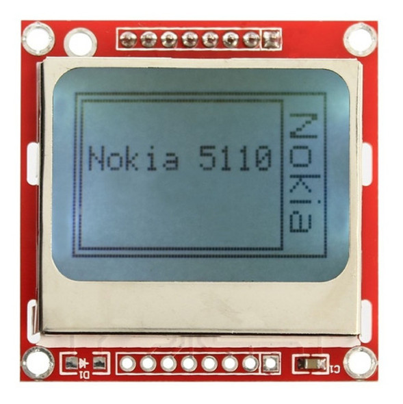 Display Lcd 5110 84x48 Vermelho Para Nokia E Arduino 0