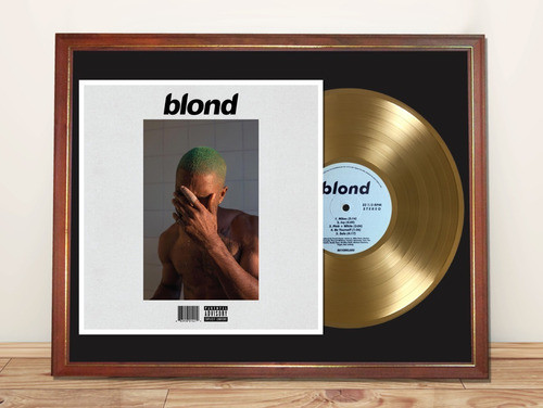 Frank Ocean Blond Tapa Lp Y Disco De Oro En Cuadro 0