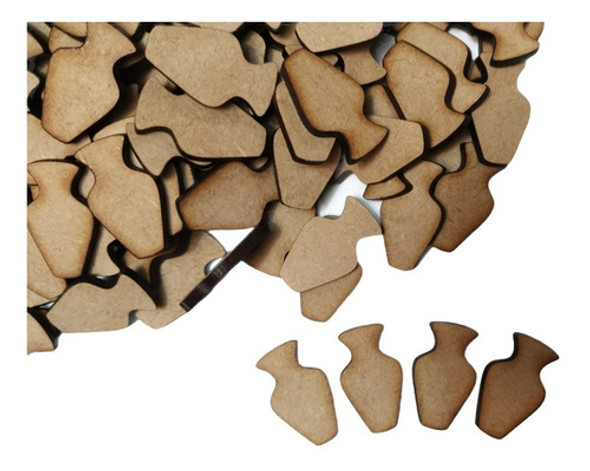 100 Vasijas Fibrofacil 3cm Mdf Souvenirs Madera Formas 0