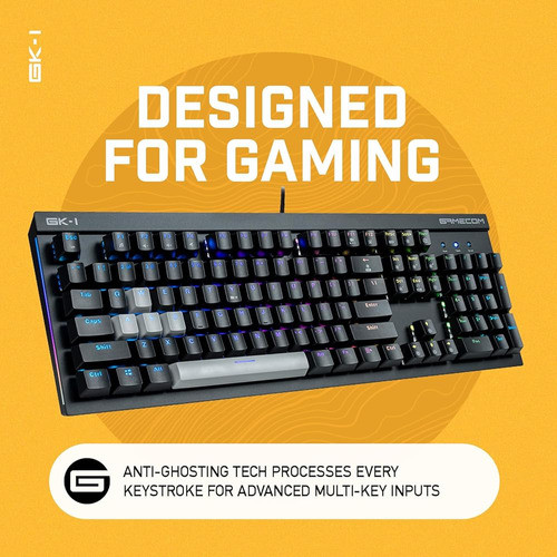 Game Gk-1 Teclado Mecánico Para Juegos Iluminación Rgb Pe 1