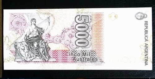 Argentina 5000 Australes 1990. Bot. 2868, Col. 721a. Mb+ 1