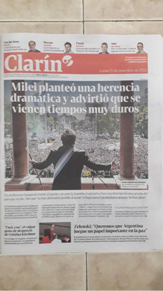 Diario Clarín 11 Diciembre 2023 Javier Milei Presidente 0 Diario Clarín 11 Diciembre 2023 Javier Milei Presidente 0