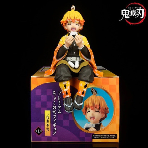 Figura Zenitsu Agatsuma - Demon Slayer 10 Cm Sentado 1