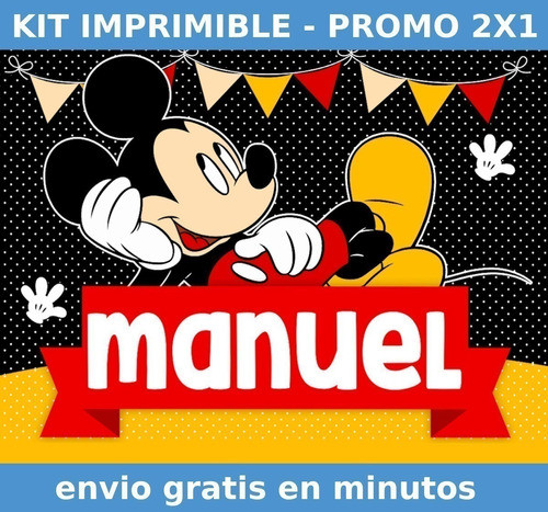 Kit Imprimible Mickey 1 1