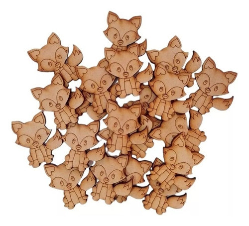 Combo 40 Mariposas 4cm 10 Zorros 5cm 10 Superheroes 10cm Mdf 1
