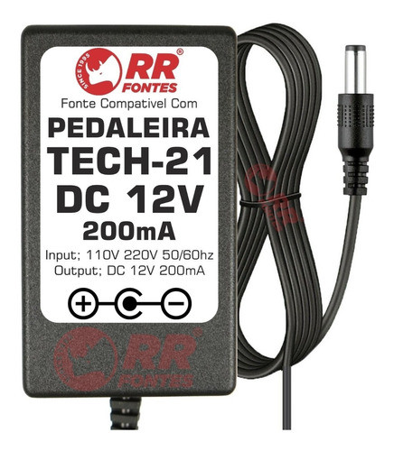 Fonte 12v Pra Pedal Tech 21 Bass Dp-3x Dug Pinnick Sansamp 1